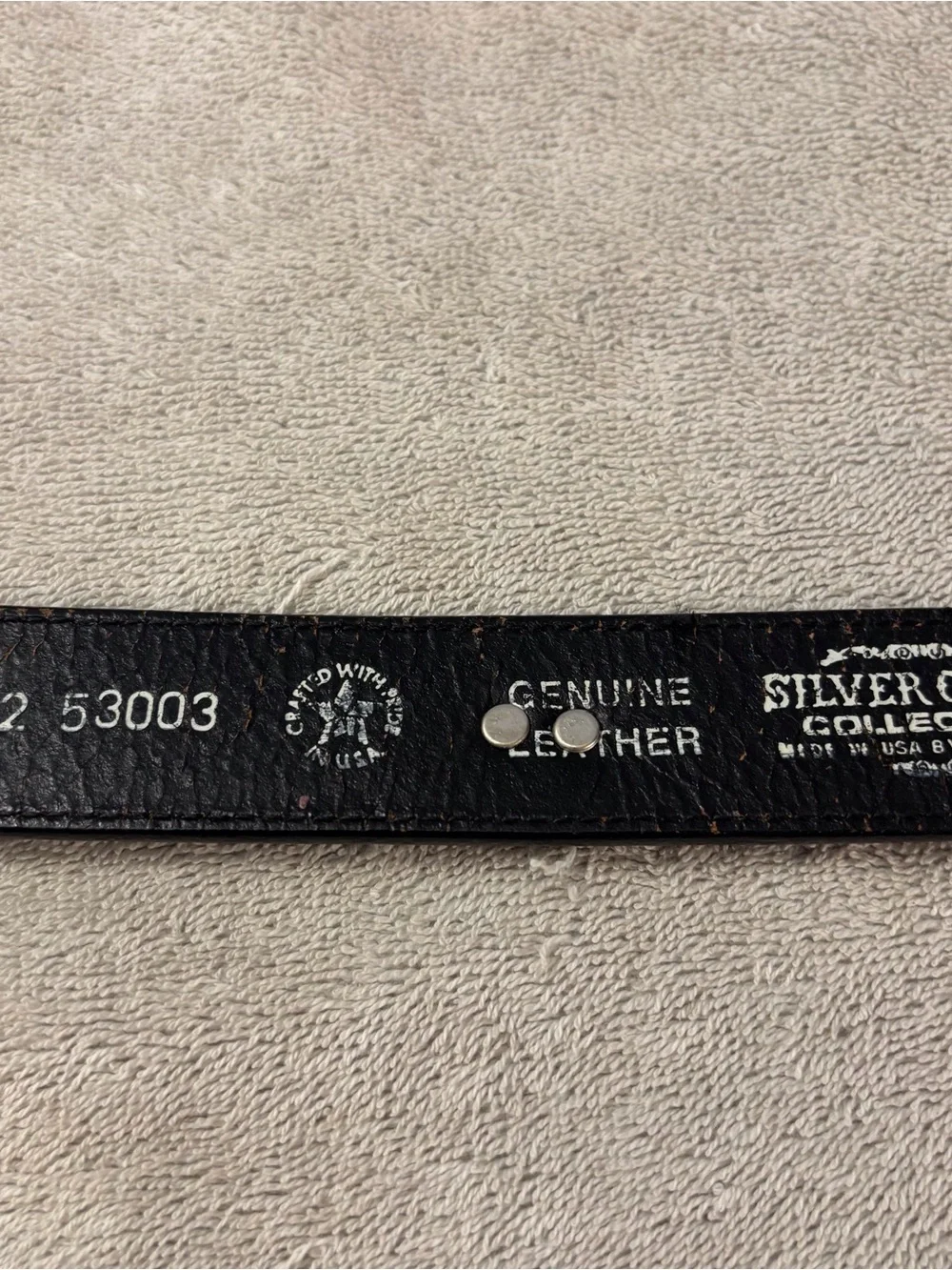 Black Leather Western-Inspired Women's Belt with Metal Accents SZ 32 Vintage